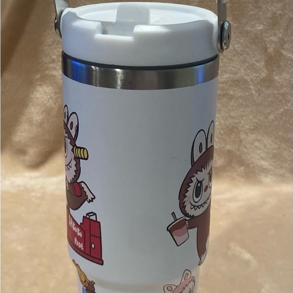 Stanley White and Pink Labubu Insulated Bottle - Picture 8 of 13